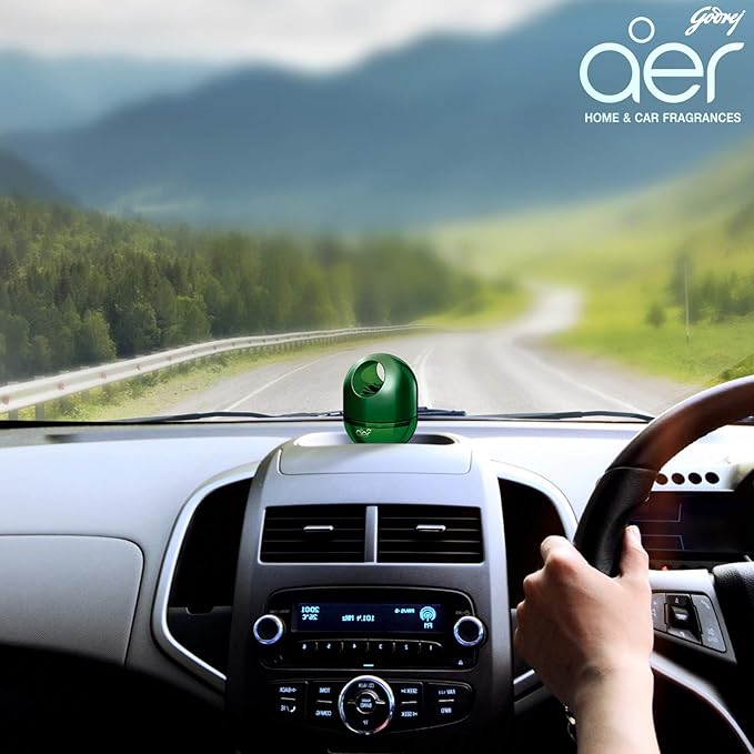 Godrej aer Twist Car Air Freshener Gel| Car Accessories | Fresh Forest Drizzle (45g)